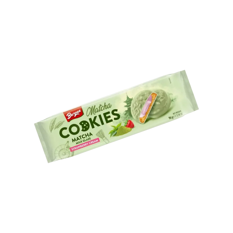 Bergen Matcha Cookies Strawberry Cream 96g X 30