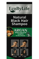 EcoByLife Hair coloring shampoo 400ml Black with Argan oil 1x36