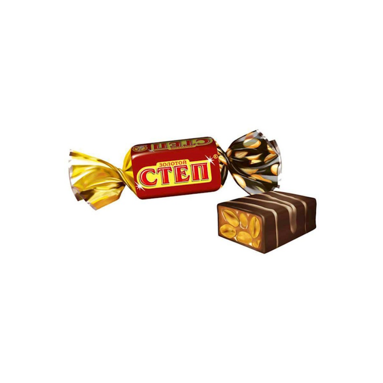 Chocolate confectionery Zolotoy Step Arachis+Caramel 1kg X 6