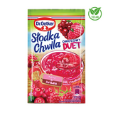 Dr.Oetker Slodka Chwila Fruit Duet Raspberry&Cranberry Jelly With Pieces Of Fruits 32g x 35