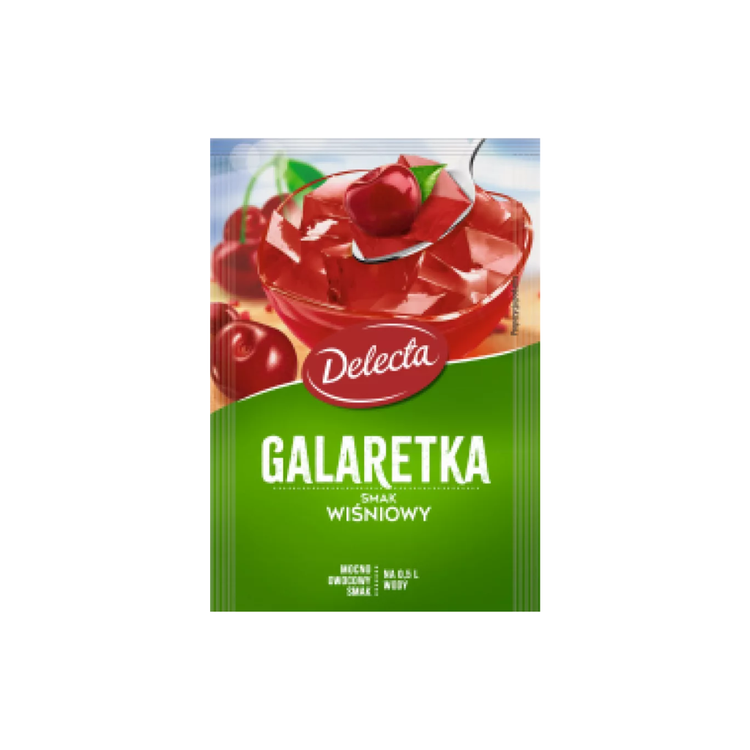 Delecta Cherry Flavoured Jelly 70g x 20