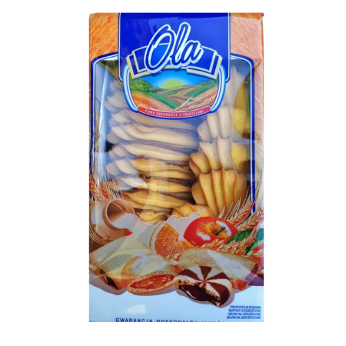 Ola Ciastka Tongue cookies with chocolate 500g  x 10