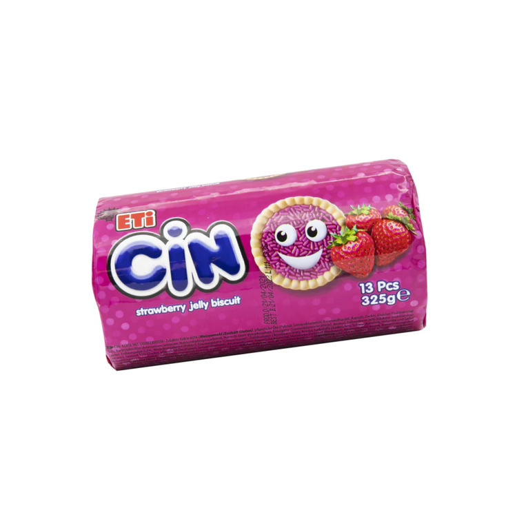 Eti Cin Strawberry Jelly Biscuit 325g x 12