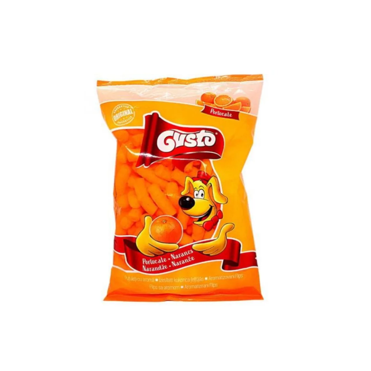 Gusto Corn Puffs With Orange Flavor 80g x 9