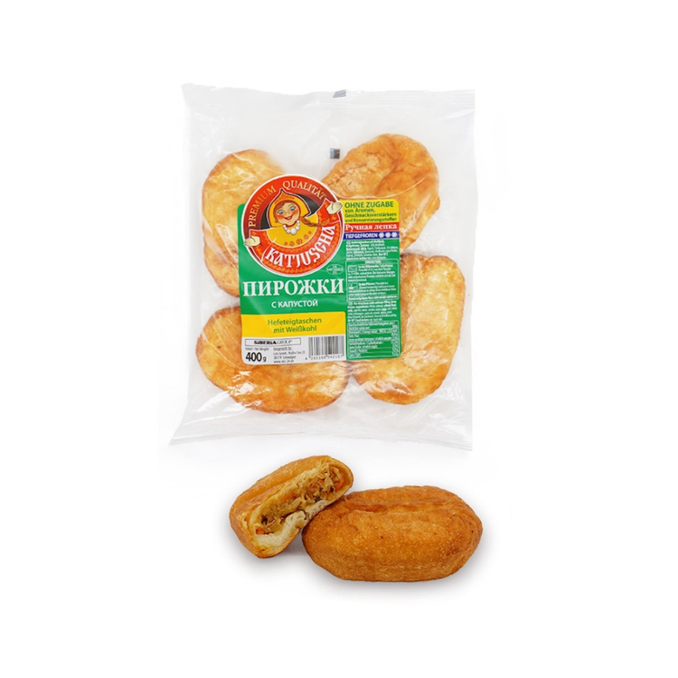 Katjuscha Piroschki  fried with white cabbage Frozen  (400g/4pcs) X 14