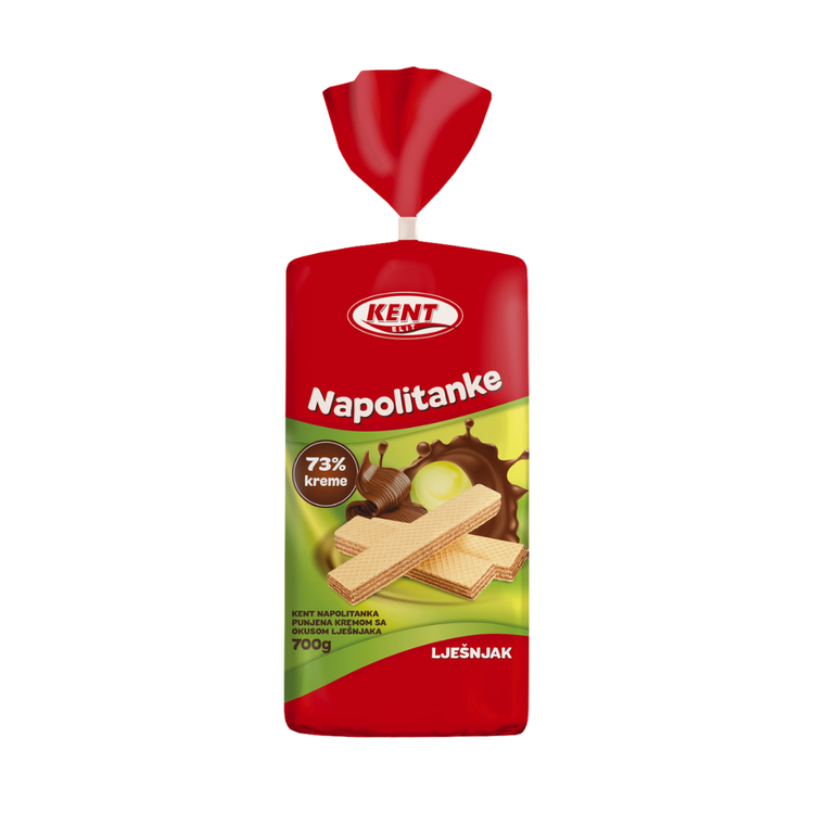 Kent Napolitanke Hazelnut Wafers 700g X 8