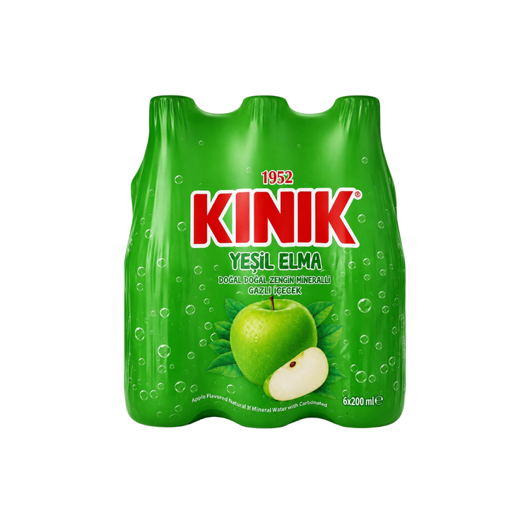 Kinik Green Apple Mineral Water 200ml X 24