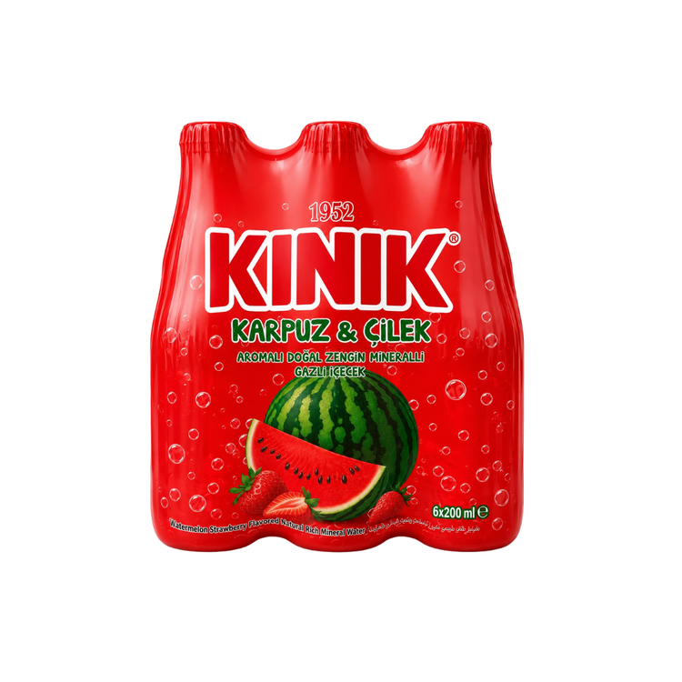 Kinik Watermelon/Strawberry Mineral Water 200ml X 24