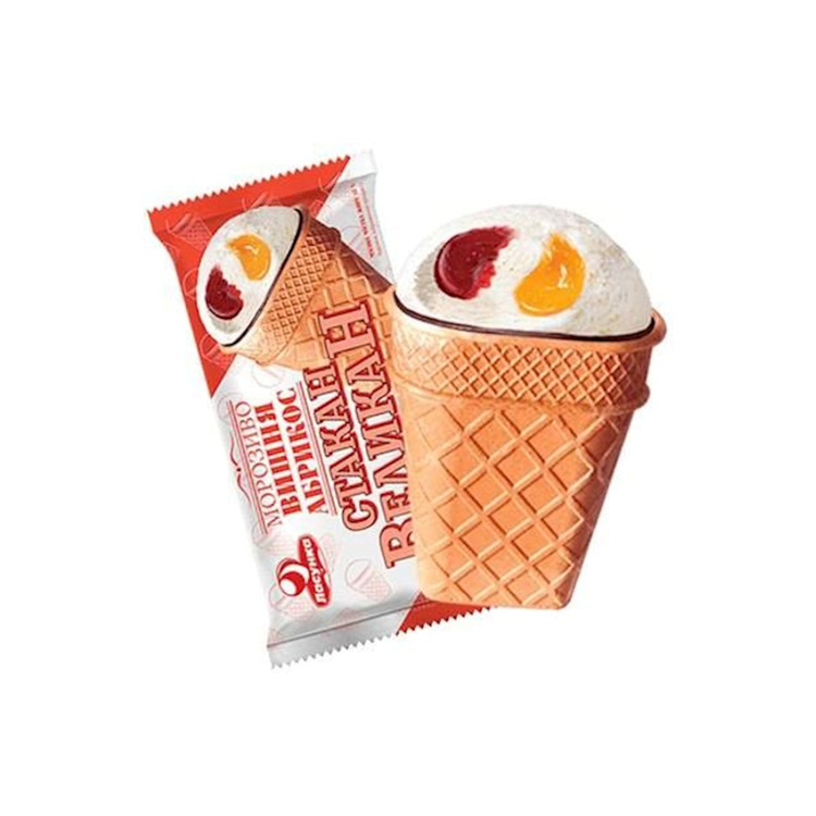 Lasunka Ice Cream Stakan Welikan Cherry-Apricot Wafer 100g X 30
