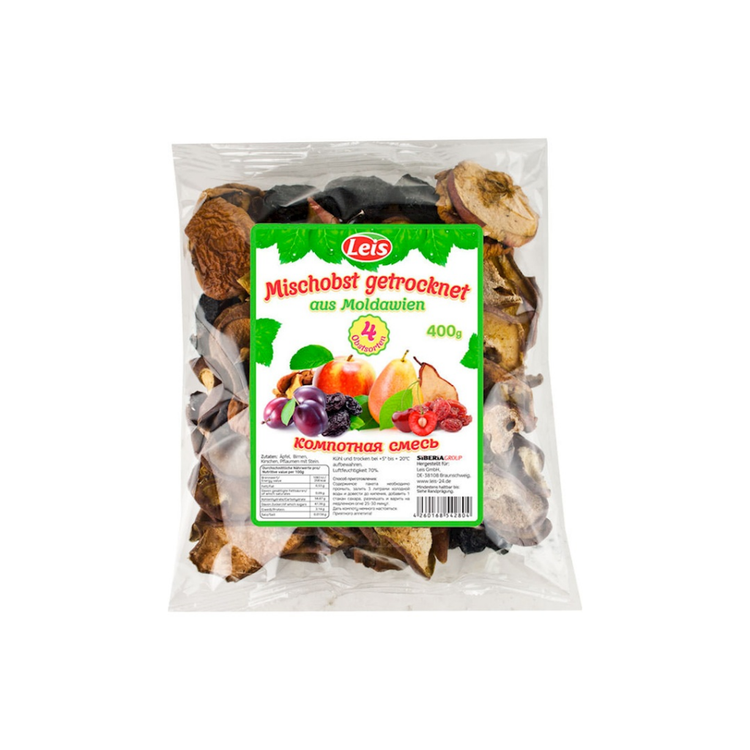 Leis Mixed Dried Fruit (4 Fruit Varieties) 400g x 6
