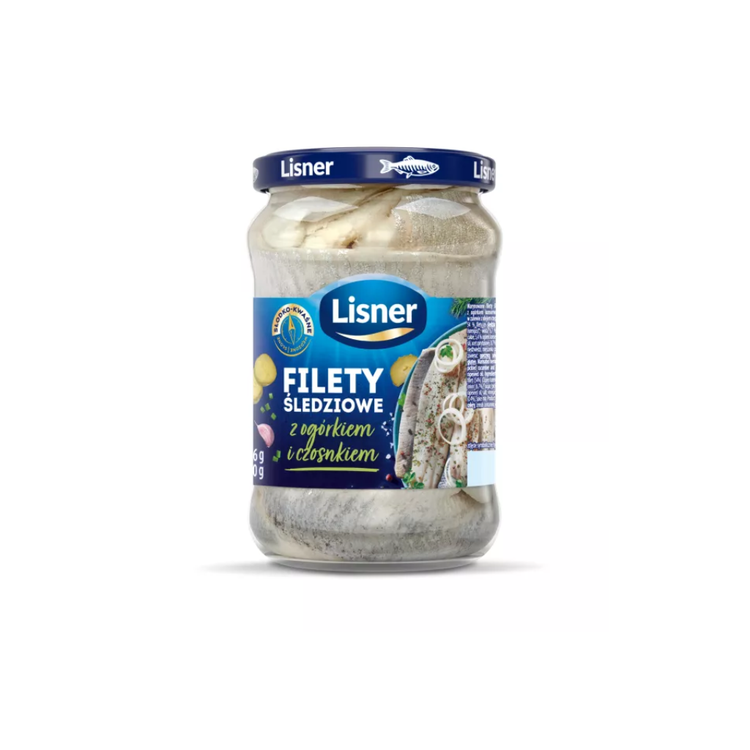 Lisner Atlantic Herring Fillets With Cucumber And Garlic 600g x 6