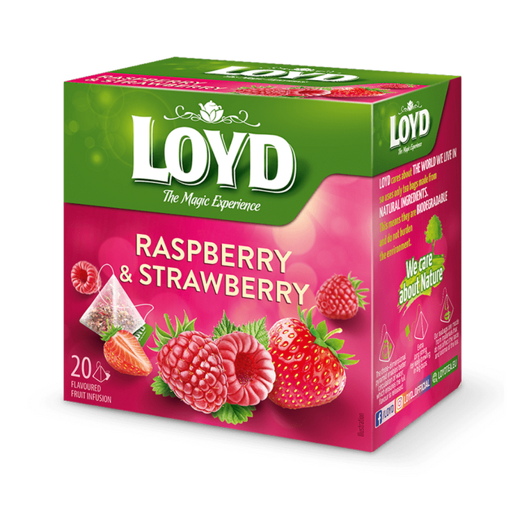 Loyd Tea Raspberry and Strawberry 10 x 20 x 2g – Nordic Engros