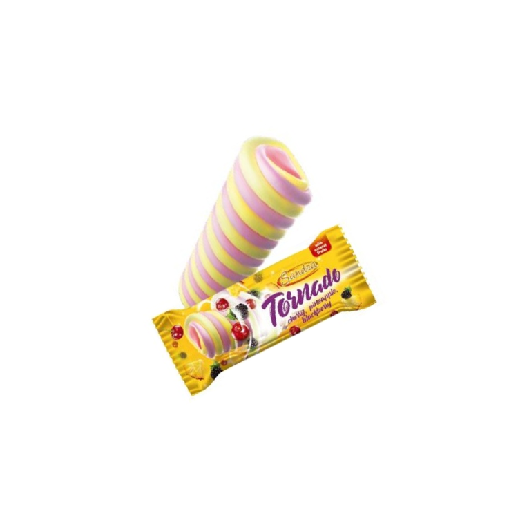 Sandra Tornado Ice Cream Pineapple-Bromine..Cherry 120ml x 28
