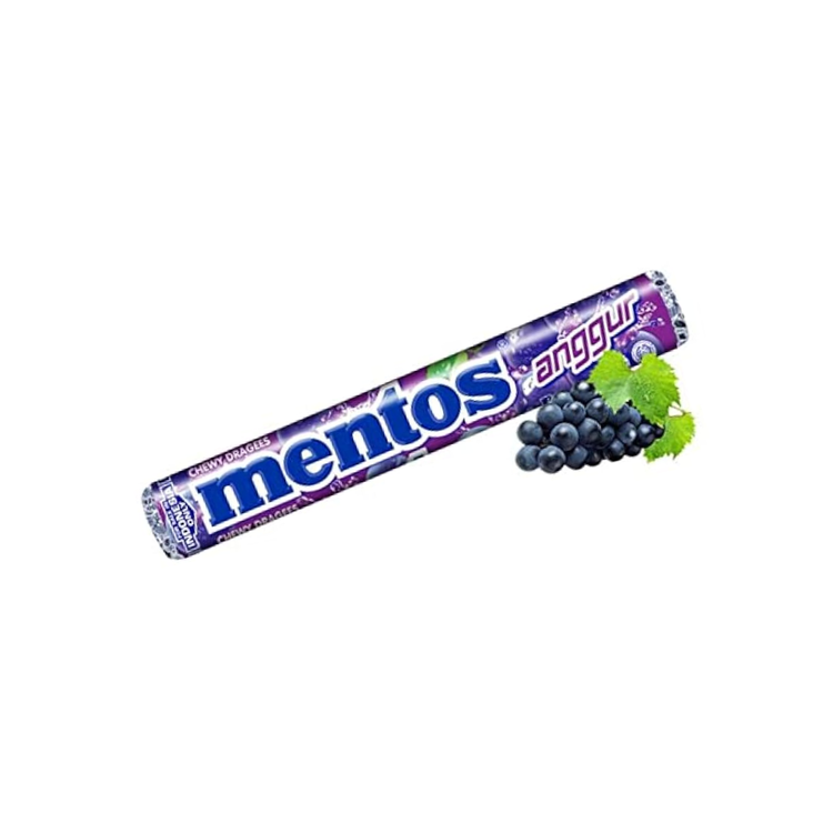 Mentos Rolls Grape Display 18 x 14 x 29g