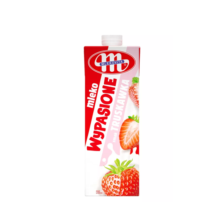 Mlekovita Wypasione Uht Milk Strawberry 1l x 12