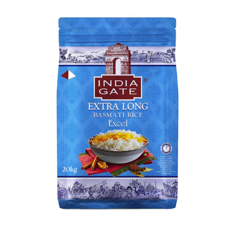 India Gate Indian Excel Basmati Rice 20kg X 1