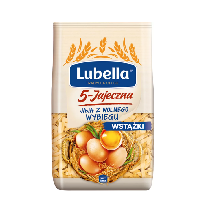 446 Lubella 5 eggs pasta Ribbon noodles (Wstążki)  12x400g