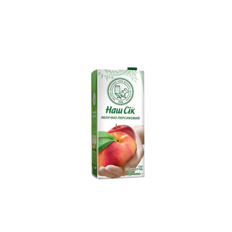 UA Nasch Sok Nectar Apple-Peach  200ML X 27