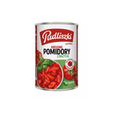 Pudliszki Chopped Skinned Tomatos Basil 400g X 12