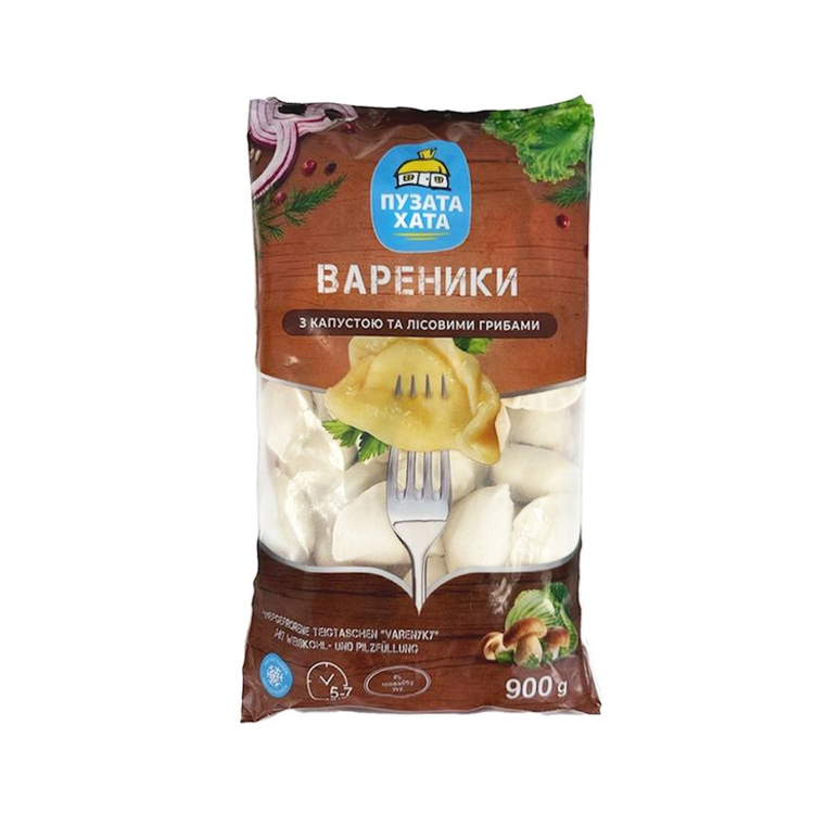 Puzata Hata Vareniki with cabbage and mushrooms 900g x 6