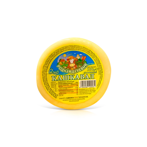 Rodnaja Derewnja Kachkaval Round Cheese 45% Fett 350g x 12