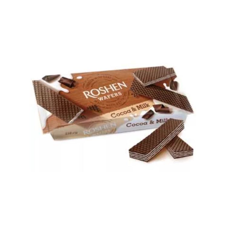 Roshen Wafers With Cocoa Milk Filling 216g x 16