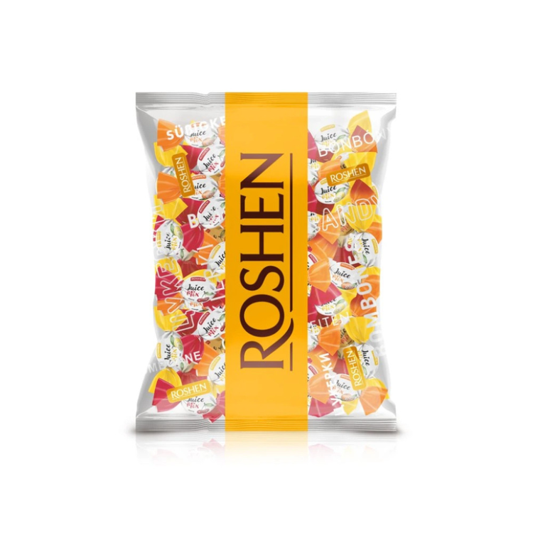Roshen juice mix candies 1kg x 8