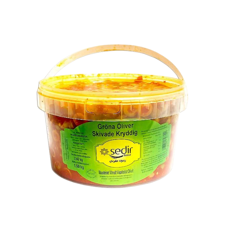 Sedir Oliver Grön Skivad/chilli 2,4kg