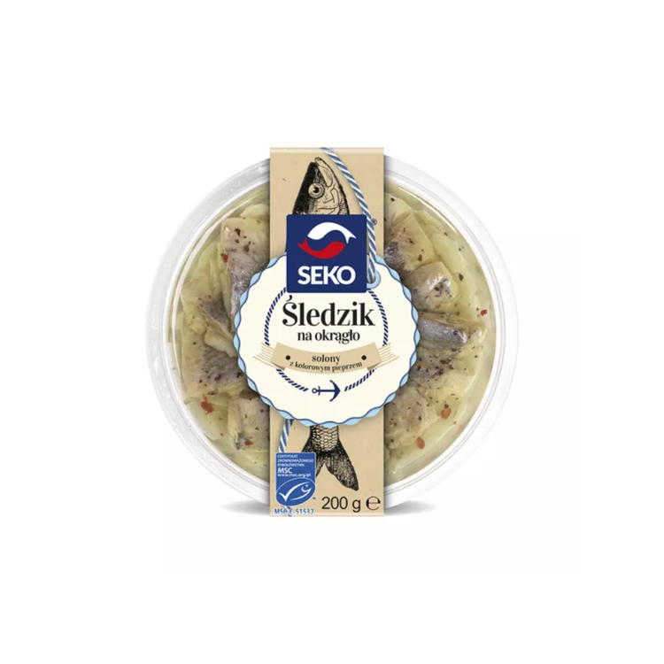 Seko Round'n'round Herring Salted With Color Pepper 200g X 6