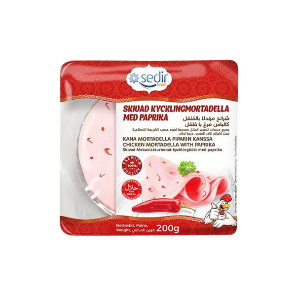 Skivad Mortadella Paprika Sedir 200g X 12 – Nordic Engros