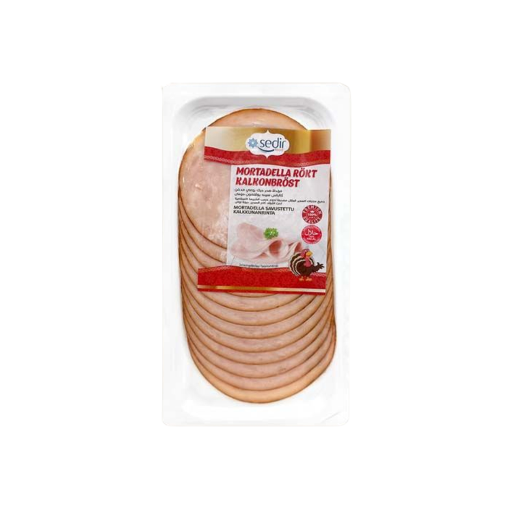 Skivad Mortadella Rökt Kalkon Sedir  135g x 12