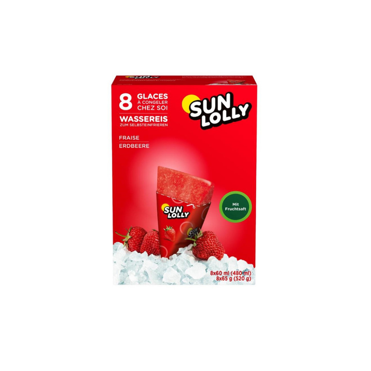 Sunlolly Strawberry Ice 12 x 480ml