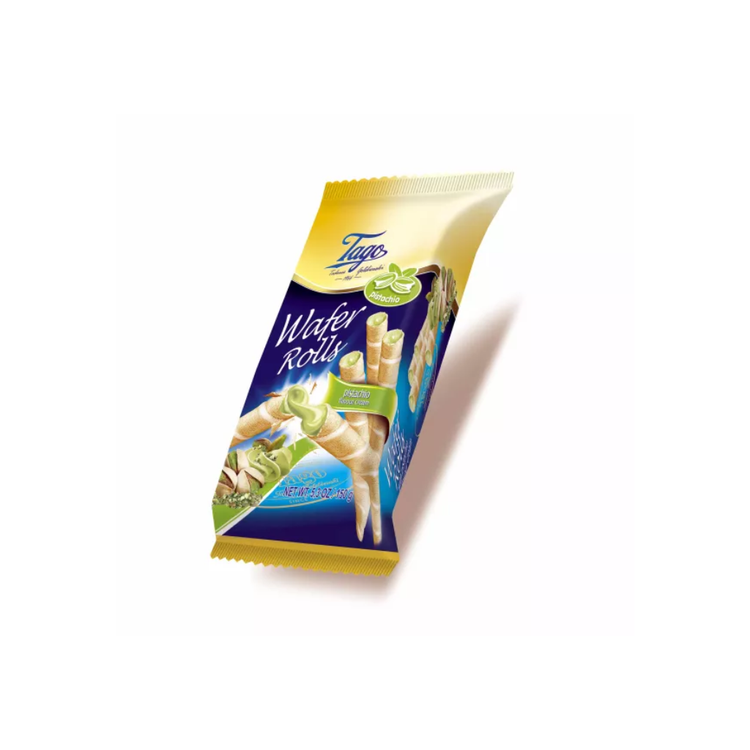 Tago Wafer Rolls With Pistachio Flavor Cream 150g x 14