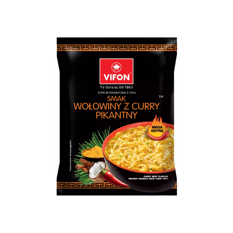 Tan-Viet Instant Soup Vifon Beef With Curry Spicy 70g X 22