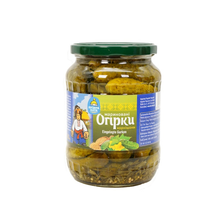 UA Puzata Hata Cucumbers/Cornish Beans 3-6 sm pickled 720ml X 8