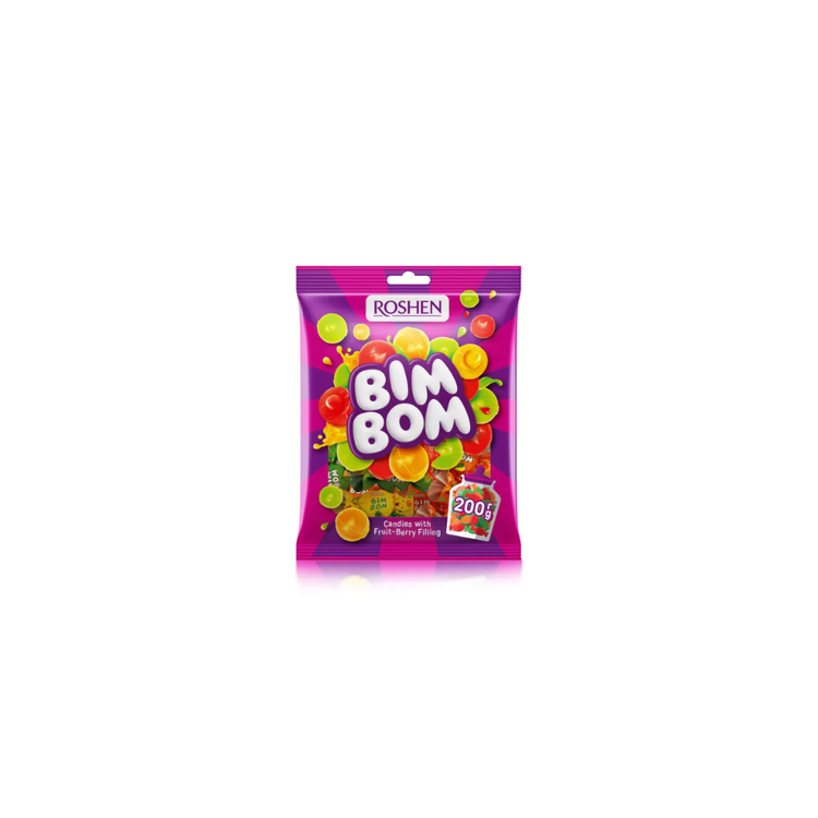 Bim Bom Hard Candies With Fruit-Berry Filling 200g x 11