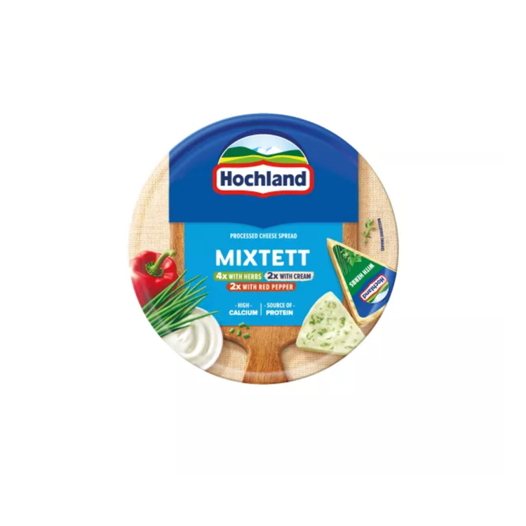 Hochland mixtett cream cheese in portions 140g/180g x 30