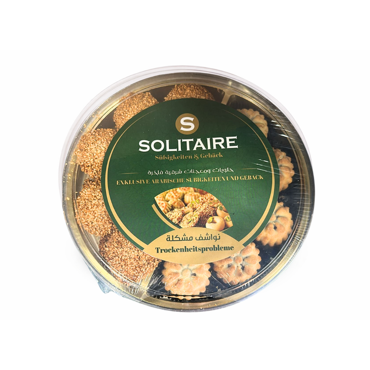 Solitaire Mixed Pastries (Brazak and Ajwa ) 400 g × 12