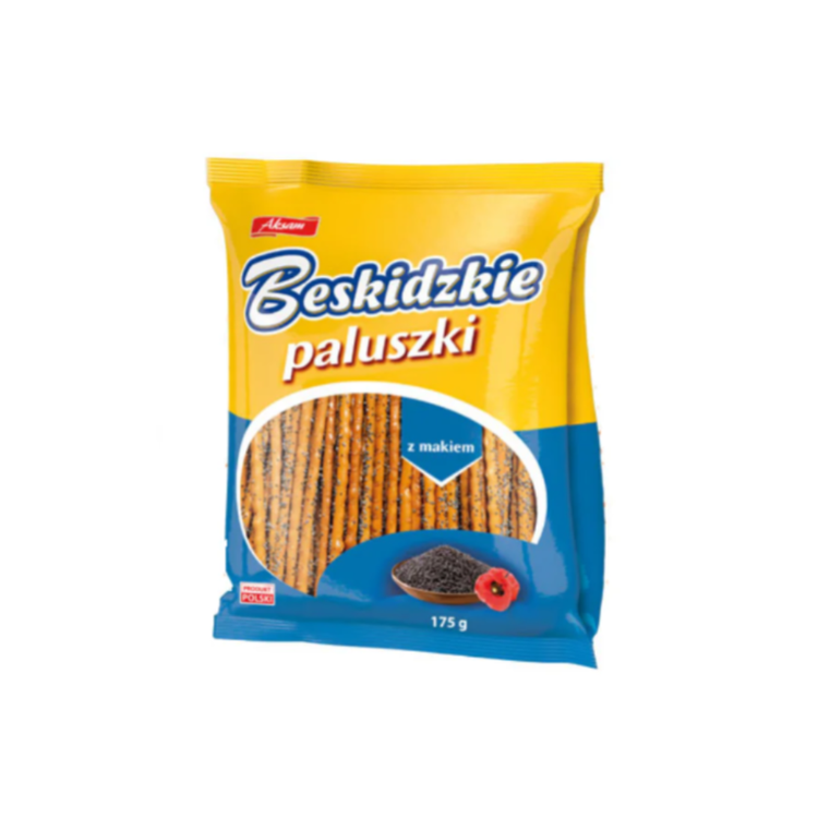 Aksam Beskidzkie Sticks with Poppy Seeds 175G x 9