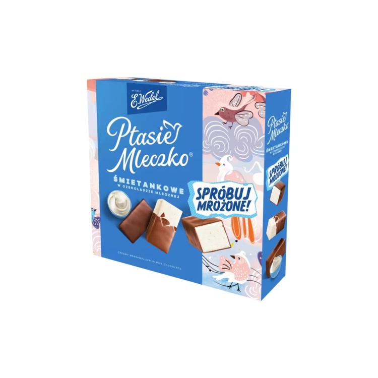 Wedel Ptasie Mleczko Cream Marshmallow In Milk Chocolate 340g X 18