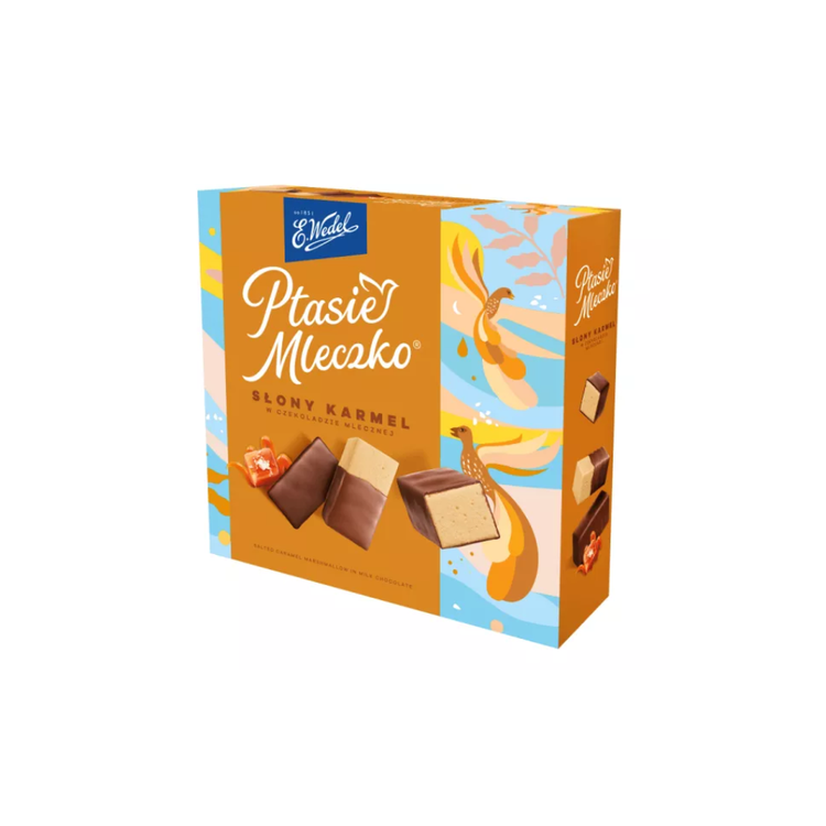Wedel Ptasie Mleczko Salty Carmel Marshmallow In Milk Chocolate 340g X 18