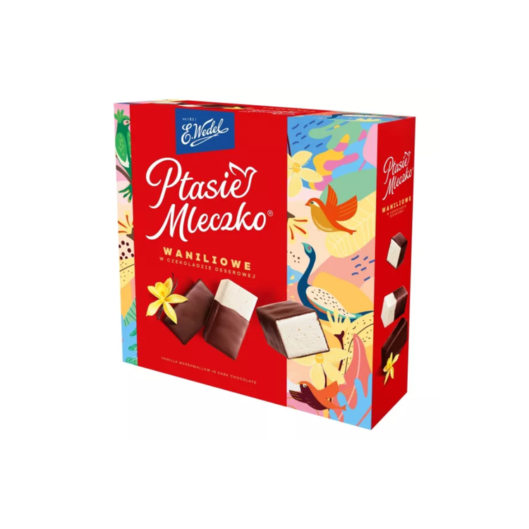 Wedel Ptasie Mleczko Vanilla Marshmallow In Dark Chocolate 340g X 18