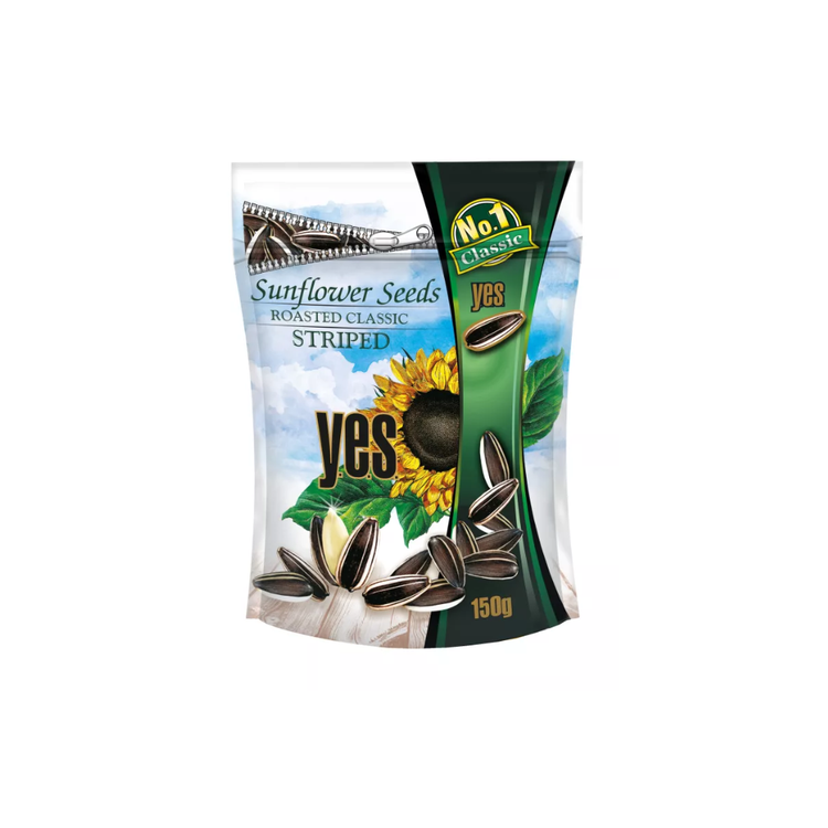 Y.E.S. Roasted Striped Sunflower Seeds 150g X 24