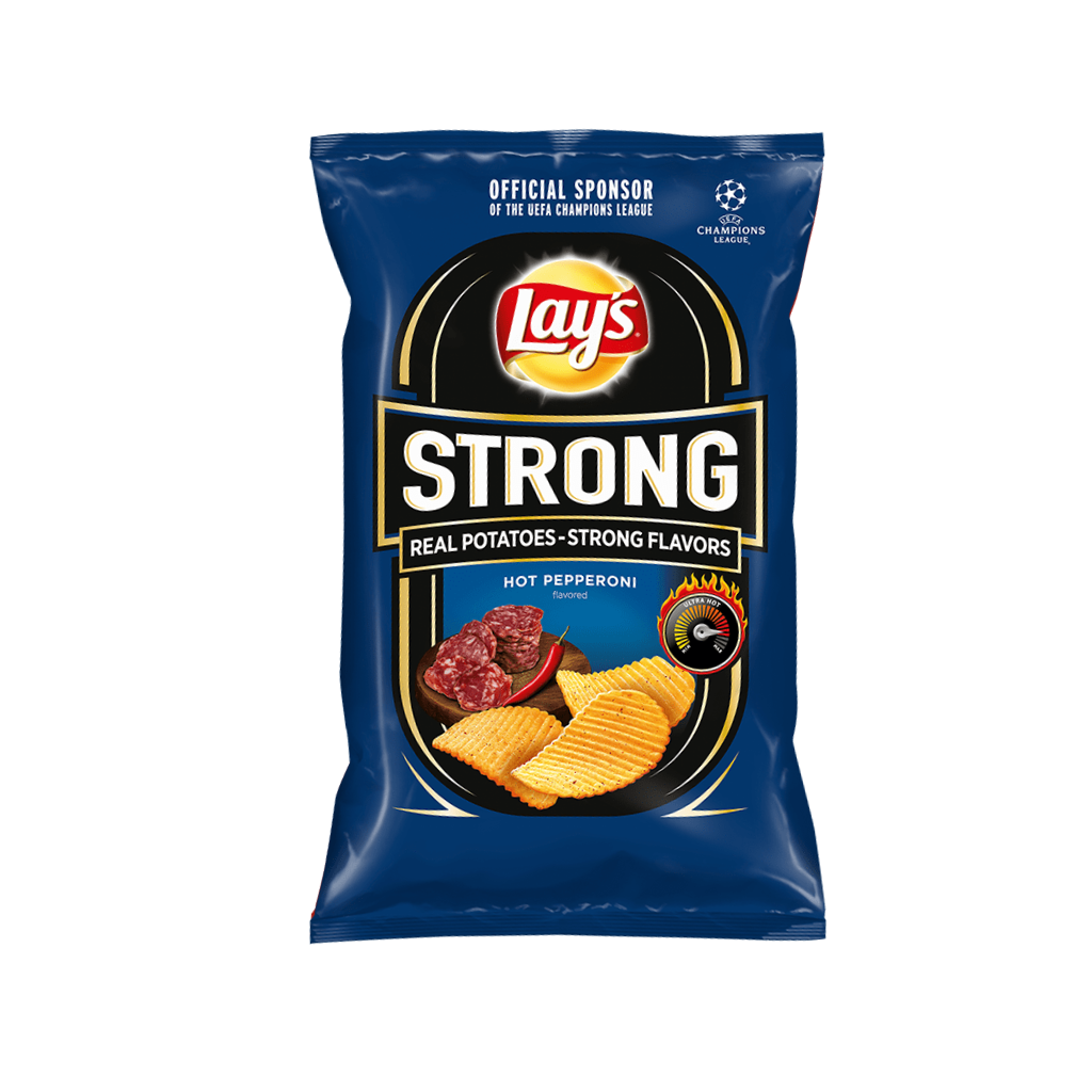 Lays Chipsy Strong Spicy Pepperoni 21 X 130G Nordic Engros