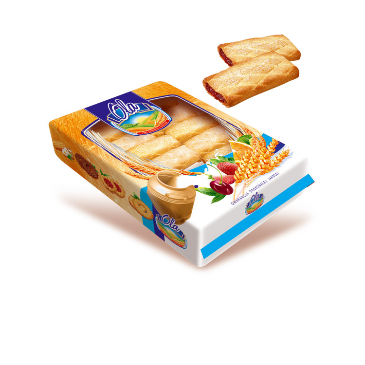 1146 Ola Ciastka Cookies with cherry filling 12 x 250g